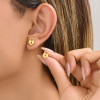 European and American niche lock pattern earrings hollow stainless steel cut feminine earrings earrings cross-border spot wholesale
