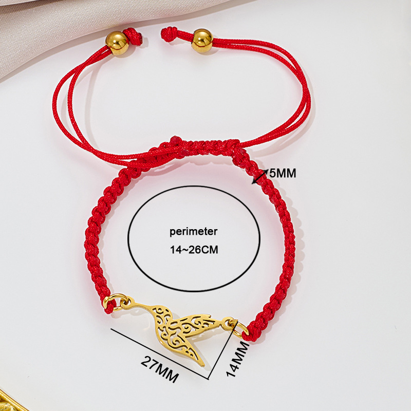 Fashionable Hollow Retro Pattern Stainless Steel Cut Bird Dove Pendant Bracelet Animal Hand Jewelry Wholesale