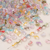 8x10mm colored glass transparent coffee bean loose beads handmade DIY beads bracelet necklace material oval beads