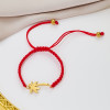 Cross-border stainless steel cutting 18k real gold electroplating jewelry coconut tree leaf pendant couple bracelets wholesale in stock