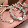 Flower rice bead braided bracelet, sweet and fresh bracelet, commuter bracelet, high-end ins style cross-border gift bracelet