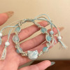 Flower rice bead braided bracelet, sweet and fresh bracelet, commuter bracelet, high-end ins style cross-border gift bracelet