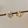 Earrings for women French high-end temperament earrings niche design earrings retro light luxury earrings wholesale without pierced ears