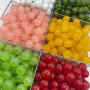 Imitation jade glass beads loose beads beading material DIY bracelet accessories beads chalcedony bracelet straight hole round beads glass beads