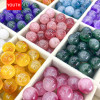 12mm14mm crystal beaded bracelet DIY jewelry rose quartz chalcedony pearl agate natural stone crystal loose beads