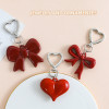Exquisite and cute red bow love keychain pendant bag decoration pendant accessories wholesale jewelry