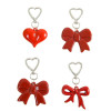 Exquisite and cute red bow love keychain pendant bag decoration pendant accessories wholesale jewelry