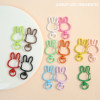 Colorful cute fresh cute little rabbit spring buckle keychain diy handmade jewelry accessories pendant