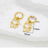 Korean style forest stainless steel accessories fashionable cartoon small animal cat pendant earrings girls personalized hip-hop earrings