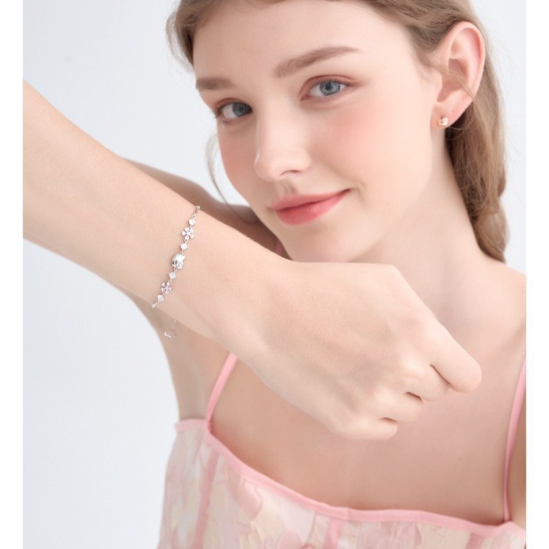 Cute Hello Kitty Sakura Bracelet Female Niche Best Friend Gift Birthday Gift for Girls Hand Accessories