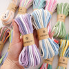 4mm cotton thread segment dyed gradient braided rope handmade diy accessories cotton rope jewelry crafts keychain accessories