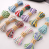 4mm cotton thread segment dyed gradient braided rope handmade diy accessories cotton rope jewelry crafts keychain accessories