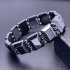 Foreign trade Amazon black gallstone vat beads magnetic therapy weight loss and blood pressure reduction magnetic bead bracelet men's couple bracelet live broadcast