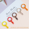 Rich and diverse colors spring ring painted four-section chain zinc alloy keychain diy handmade pendant jewelry wholesale