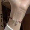 Landing Butterfly Bamboo Leaves Red Rope Small Fish Bracelet Handmade Chinese Weaving Simple Couple Gift