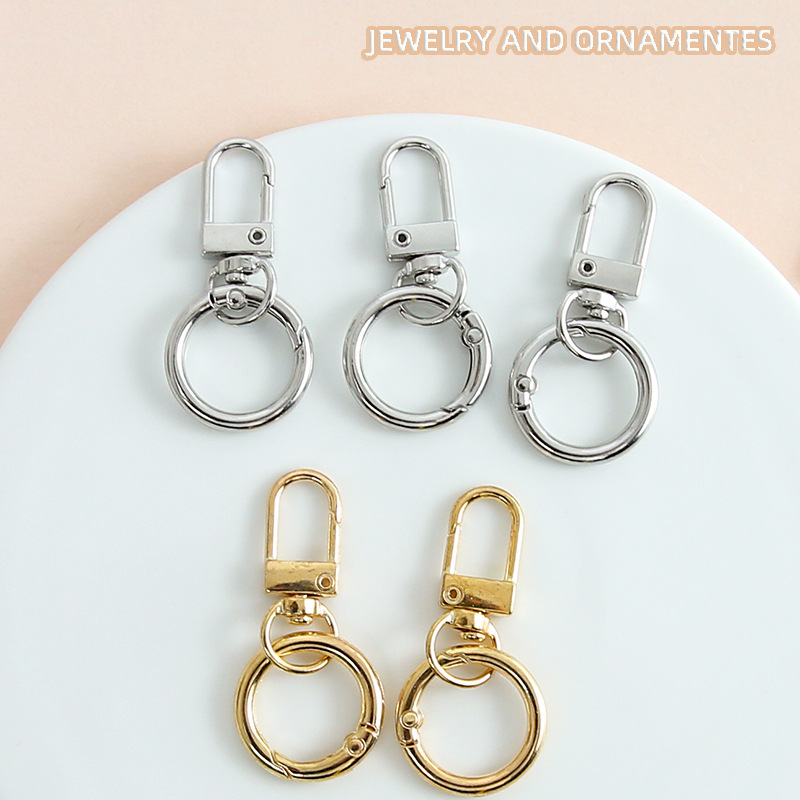 Simple U-shaped door buckle spring ring pendant fashion metal ring buckle pendant diy handmade accessories jewelry wholesale