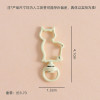 Fresh and cute‌colorful hollow kitten rotatable spring buckle diy keychain accessories jewelry wholesale