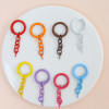 Simple and versatile metal spring buckle four-section chain claw nail diy handmade jewelry doll pendant material wholesale