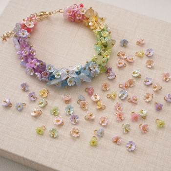 5-7mm resin imitation pearl mini lily of the valley flower pendant handmade DIY bracelet pendant jewelry string beads accessories