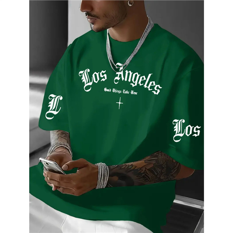 Daily Graphic Women's Casual Shirt Los Angeles Summer European Size Sports Shirt T Short Sleeve [t] Wear Summer Cotton T Print