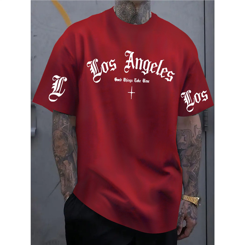 Daily Graphic Women's Casual Shirt Los Angeles Summer European Size Sports Shirt T Short Sleeve [t] Wear Summer Cotton T Print