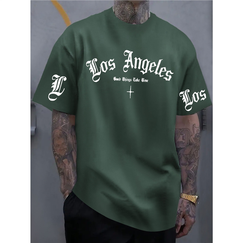 Daily Graphic Women's Casual Shirt Los Angeles Summer European Size Sports Shirt T Short Sleeve [t] Wear Summer Cotton T Print