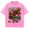 European code cross-border American Washed retro and worn out T-Shirt for men W