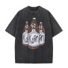 Ouma Cross-border Cool Washed T-Shirt, Old Rock and Roll Korn Metal Mu