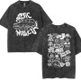 Cotton T-European ArcticAlbumTeesCottonDoodleListWashedMonkPrintRetro