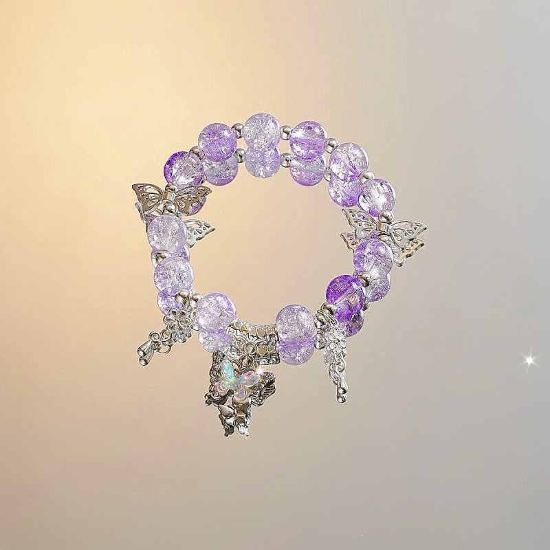 [Running Volume] Mermaid Falls Fish Tail Tassel Butterfly Bracelet Women's High-end Simple Light Luxurious Bracelet Peripheral