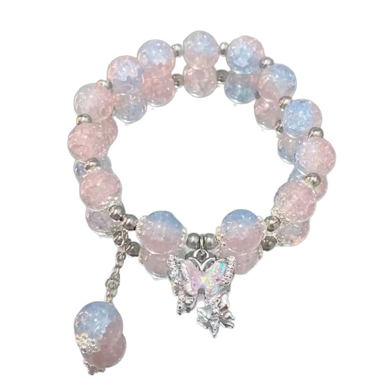 [Running Volume] Mermaid Falls Fish Tail Tassel Butterfly Bracelet Women's High-end Simple Light Luxurious Bracelet Peripheral