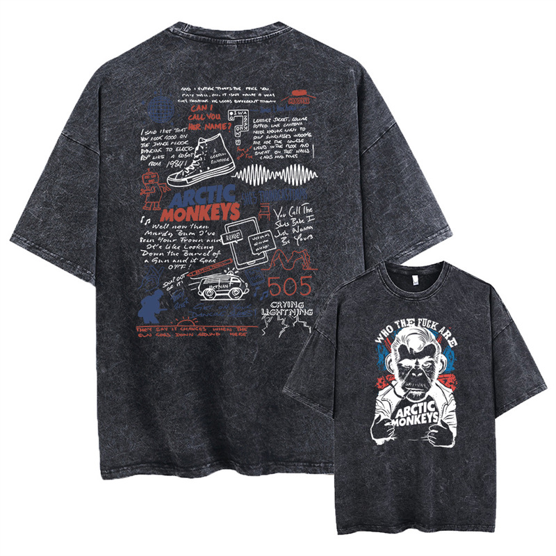 Ouma Cross-border Retro Rock Arctic Monkeys Music Album Graphic T-Shri