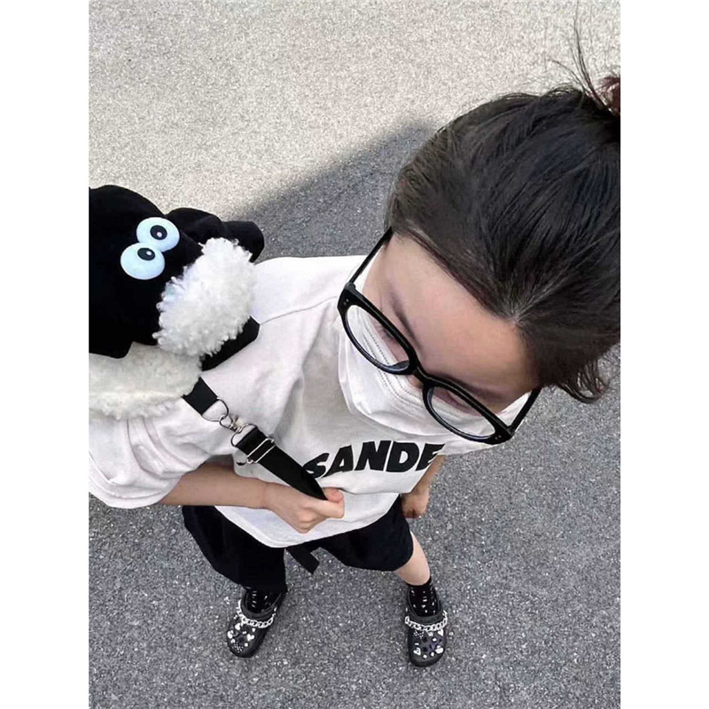 Cross-Border European Size Extra Large Fat Letter 300 T-Shirt Size Short-Sleeved T-Shirt Half-Sleeved White Retro Women's Summer-Couple Mm2