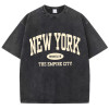 Ouma Cross-border New York Brooklyn Letter Printed Washed T-Shirts Wom