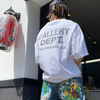 European Size Cross-Border Letter High Street T-Shirt Noeast Couple Logo Gallery Trendy Brand Men's and Women's Short-Sleeved Loose De