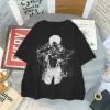 European Size Cotton Tjapanese Anime T-Shirt Summer Harajuku Ladies Attack