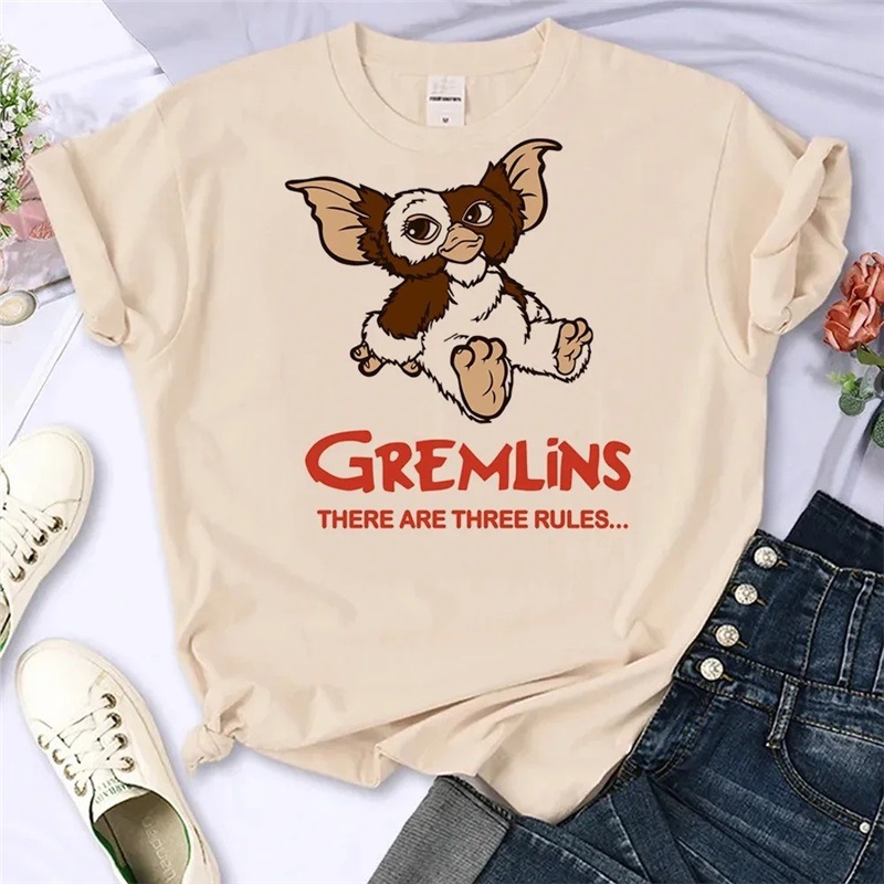 European Size Cross-Border Streetwearanimettcomicwomenshirtfemaleshirtgremlins