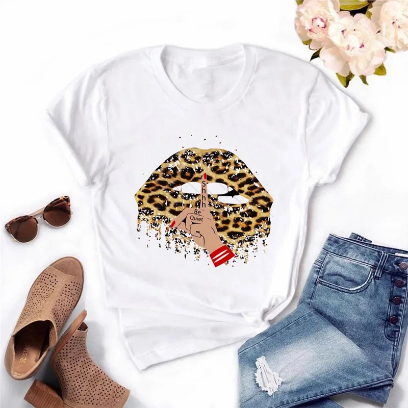 European Size Cotton Tkawateeslipstopssummerwomenharajukugraphicwomentops