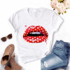 European Size Cotton Tkawateeslipstopssummerwomenharajukugraphicwomentops