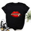 European Size Cotton Tkawateeslipstopssummerwomenharajukugraphicwomentops