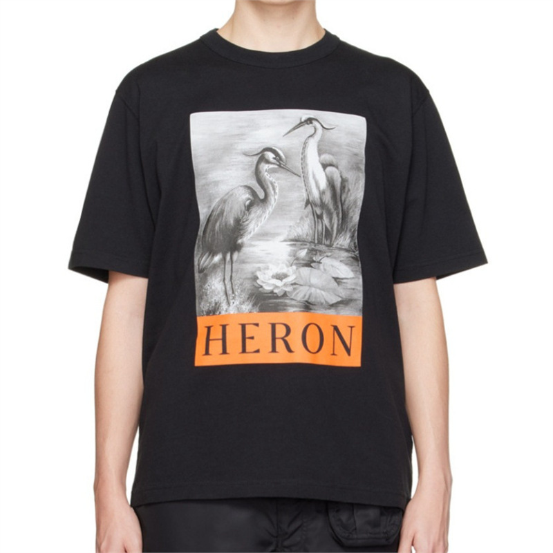 European Size Cotton T-Shirt Short-Sleeve Pullover Top with Print, Trendy Brand New Style, Versatile for Spring and Summer, High-Quality Men's T-Shirt, Loose Fit