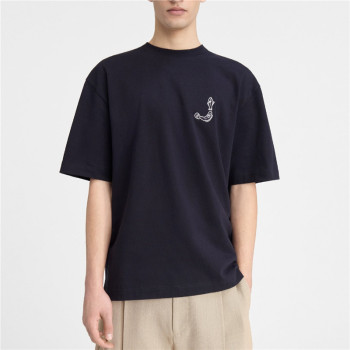 European Size Cotton t Breathable Short-Sleeved Casual Cotton Pullover Top T-Shirt Trendyy Round Neck Loose Bottoming Men's Print 20