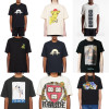 Cross-Border European Size Short-Sleeve European and American Clearance American Cotton Trendy Printed Cross-Border Trendy Brand T-Shirt in Stock Men's High Street Loose T-Shirt