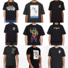 Cross-Border European Size Short-Sleeve European and American Clearance American Cotton Trendy Printed Cross-Border Trendy Brand T-Shirt in Stock Men's High Street Loose T-Shirt