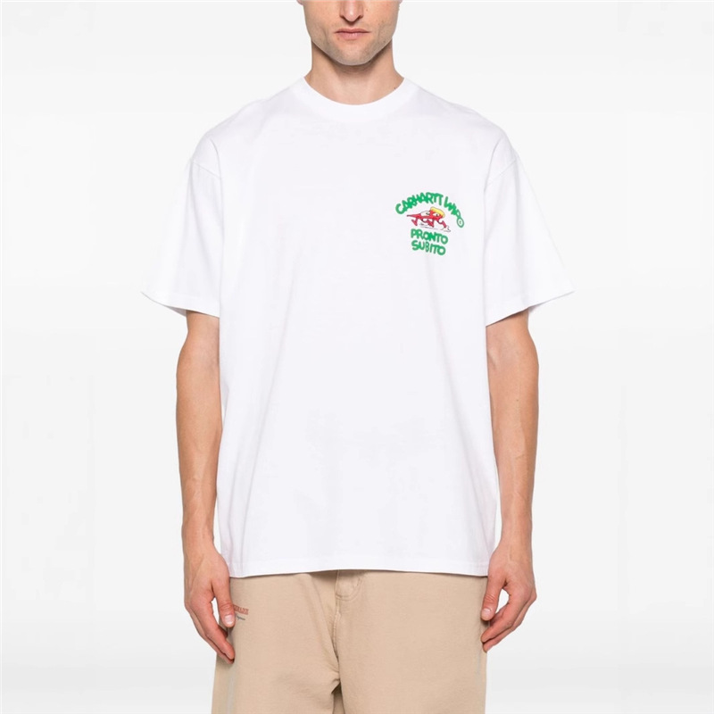 European Size Cotton T-Shirt Versatile Summer Print Solid Color 25 New T-Shirt Top Minimalist Letter Casual Basic Round
