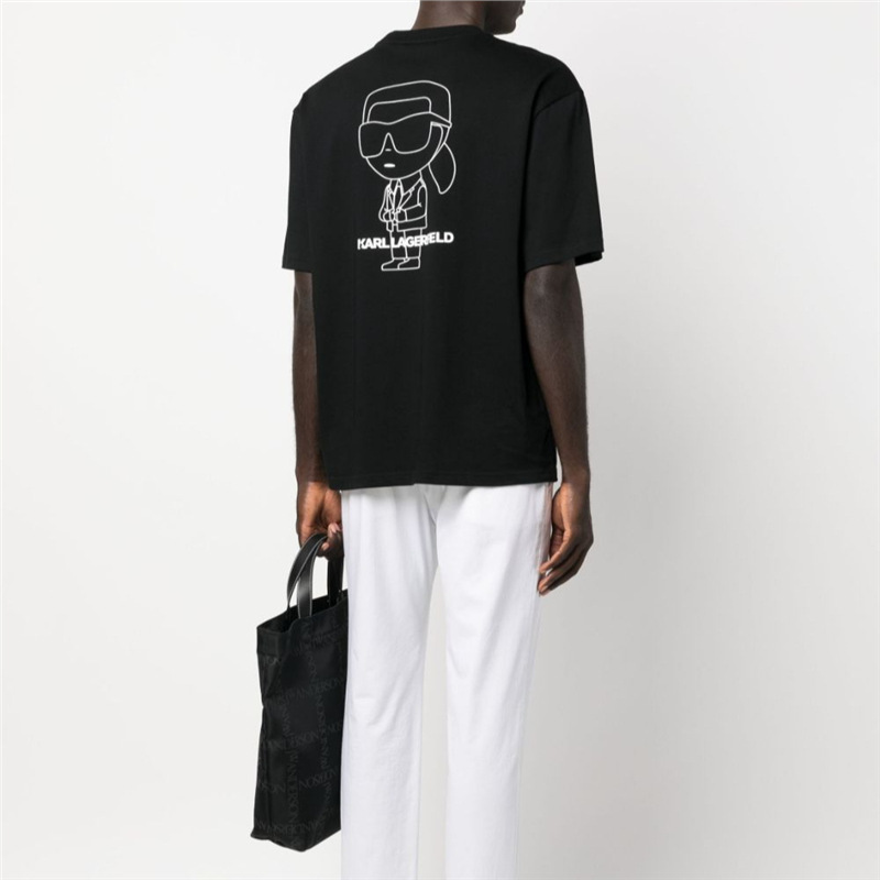 European Size Cotton Tt Shirt Half-Sleeved High Quality Logo25 Loose Letter Spring and Summer Printed T-Shirt Short-Sleeved Men's Black