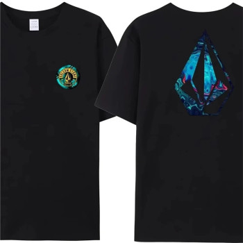 European Size Cotton Thot Selling Obsidian Summer T-Shirt for Men in 2025
