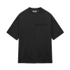 European Size Cotton T-Shirt Trendy Brand Season Flocking High Street Eighth Print Double Line Essentialszoneos Loose Short Sleeve Round Neck