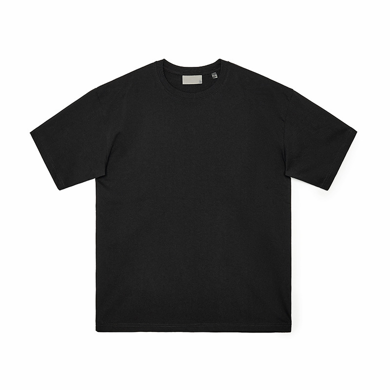 European Size Cross-Border Pure Logo Short-Sleeved Oversize Heavy Trendy Brand Printable T-Shirt Men's and Women's Advertising Fog250G Loose