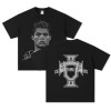 European Size Cotton Cristiano Ronaldo Portrait Print Pattern Short Sleeve